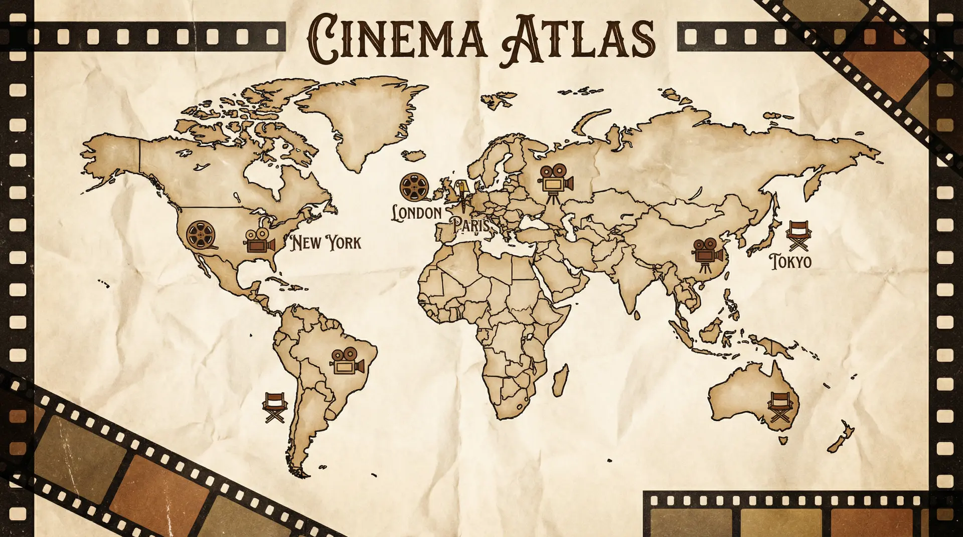 独立光影 全球独立电影地图 - 标注世界各地代表性独立电影